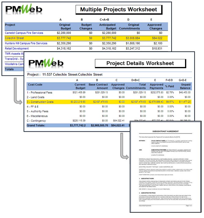 PMWEB change order form screenshot