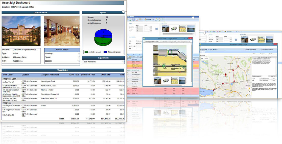 PMWEB Operate module — asset management workspace screenshot